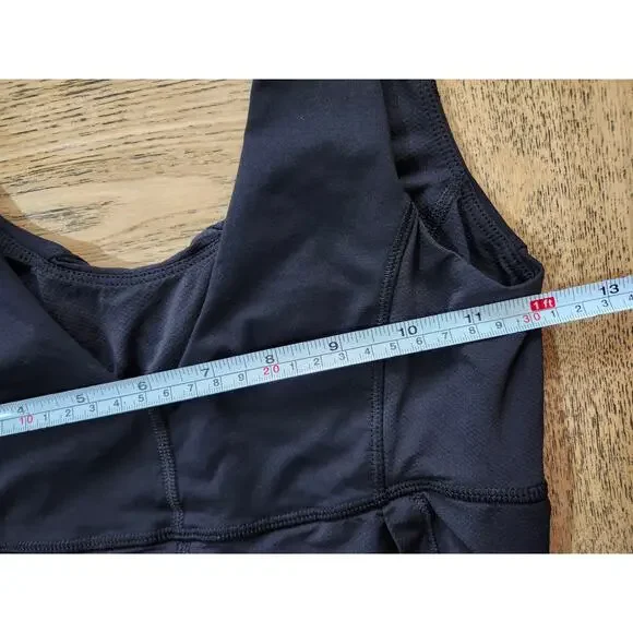 Lululemon Size 4 Black Tank Shirt Shapewear Compression Work out Athletic - Picture 7 of 7